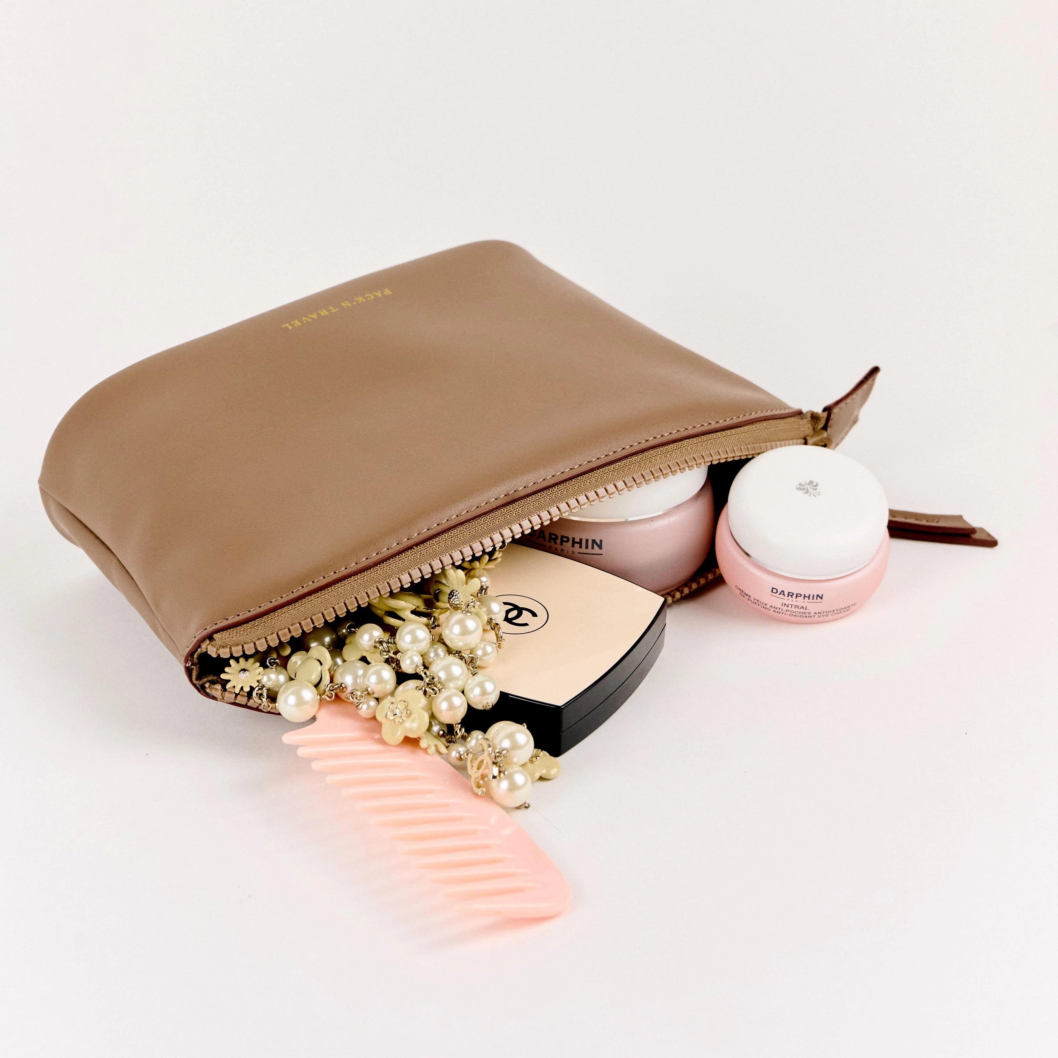 Medium Make-up Bag Beige