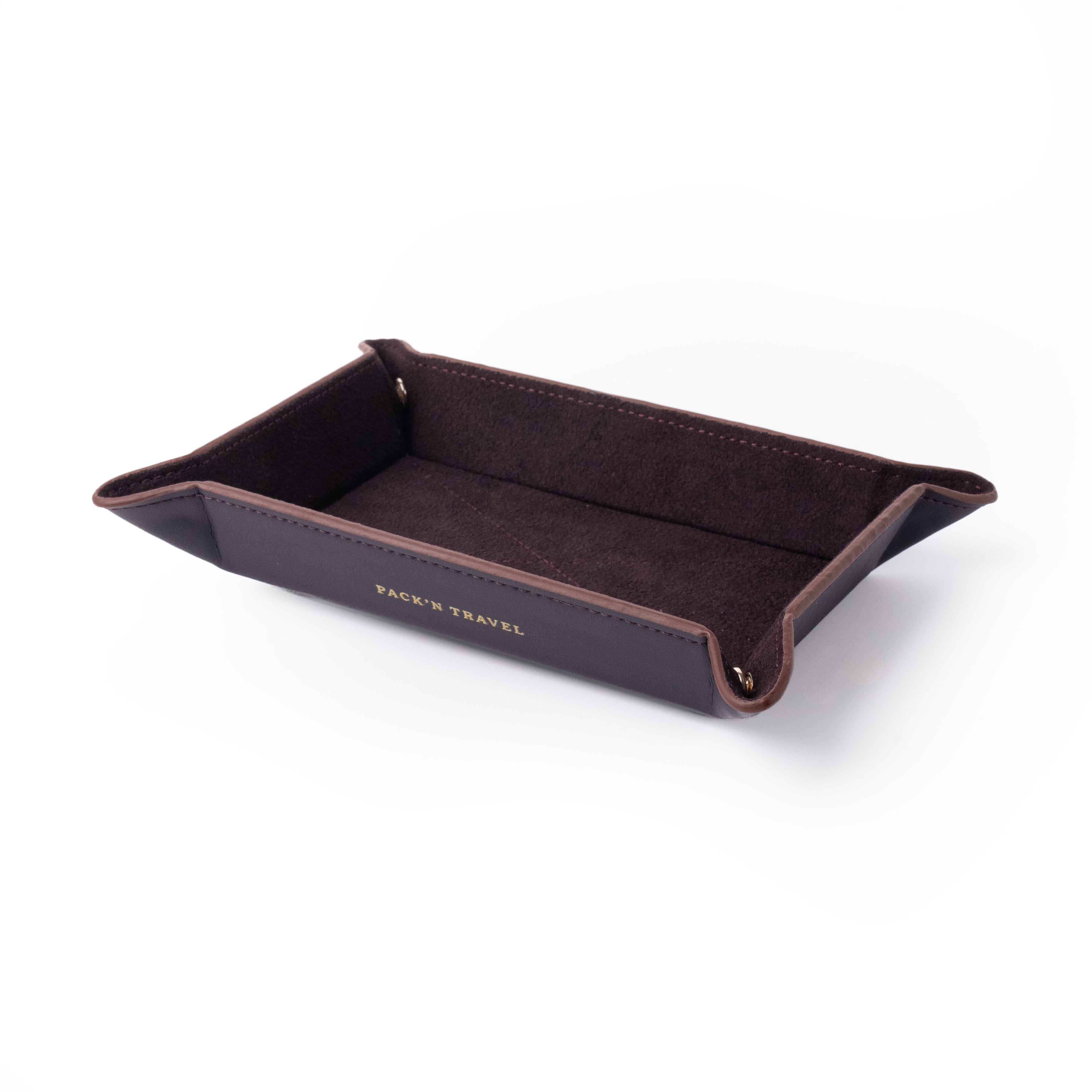 Leather Tray Deep Plum