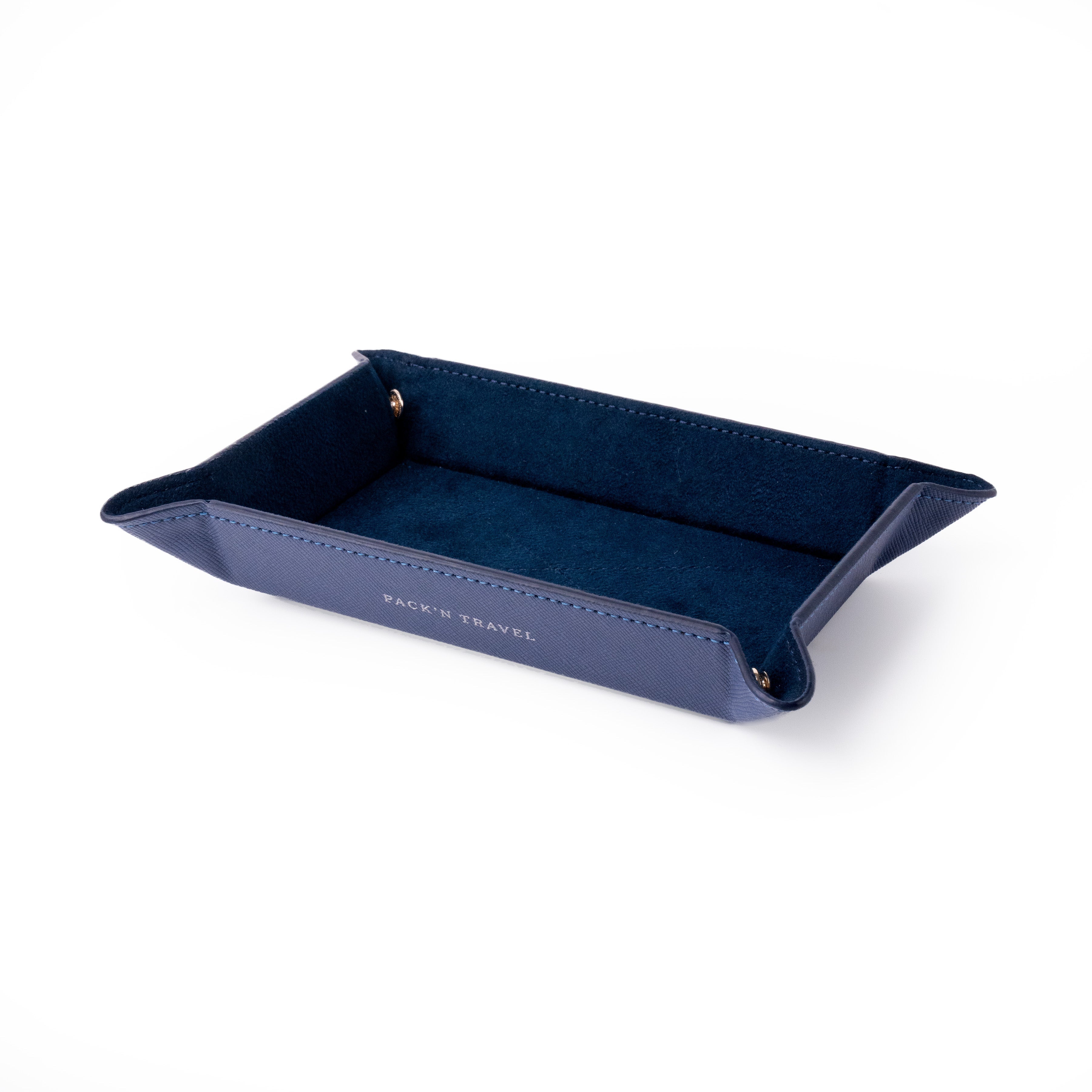 Leather Tray Dark Blue