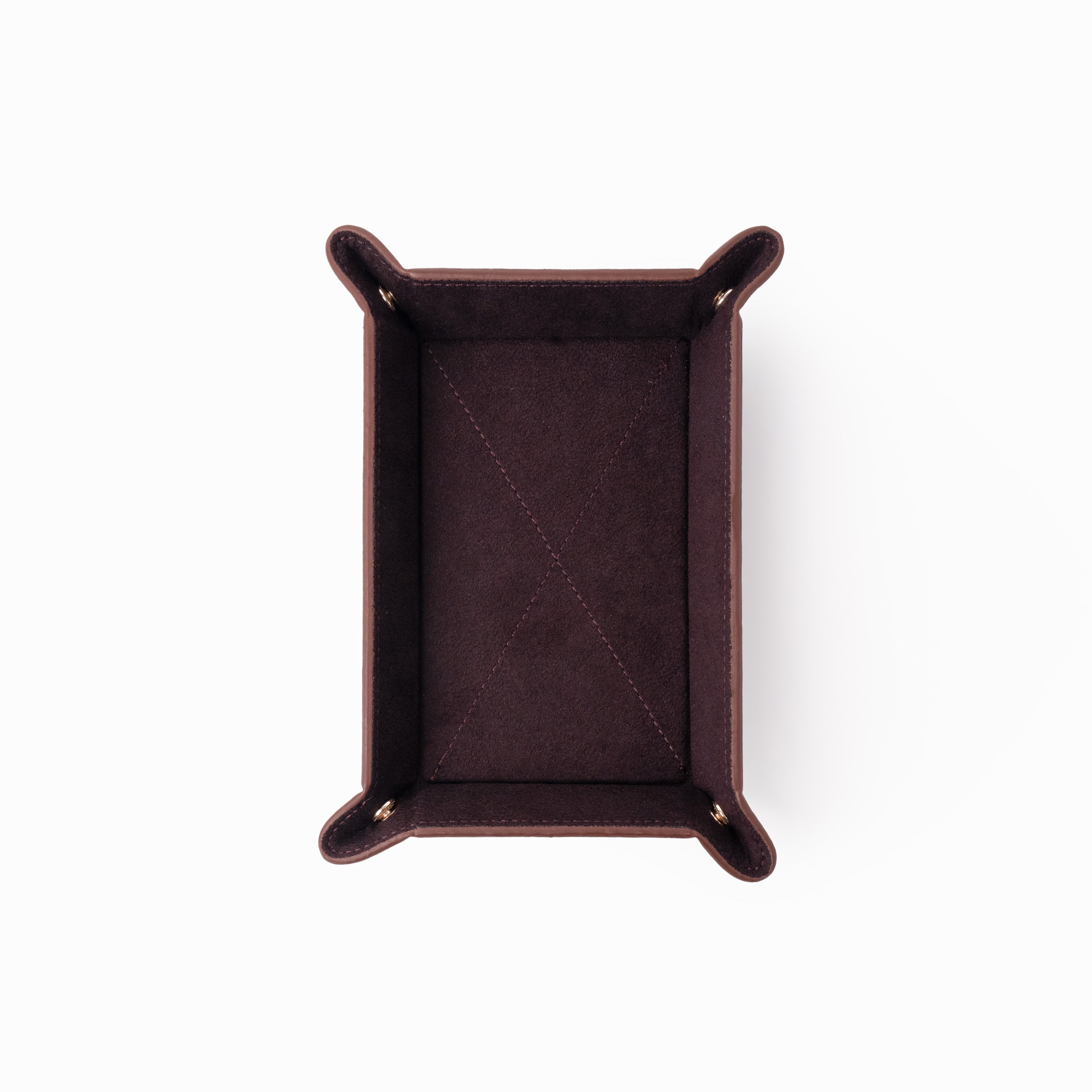 Leather Tray Deep Plum