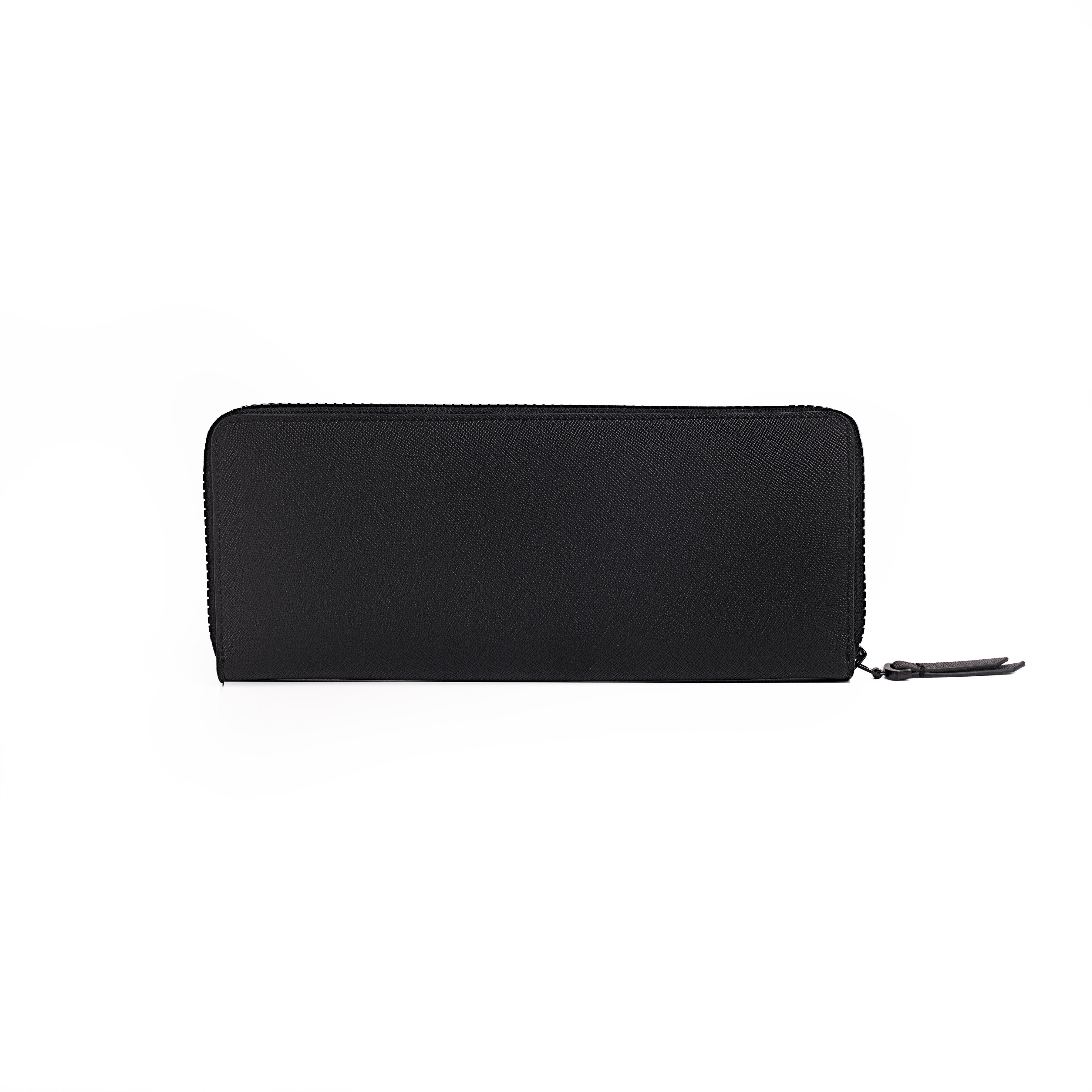 Elegant black vegan leather jewellery wallet for organised and stylish travel.