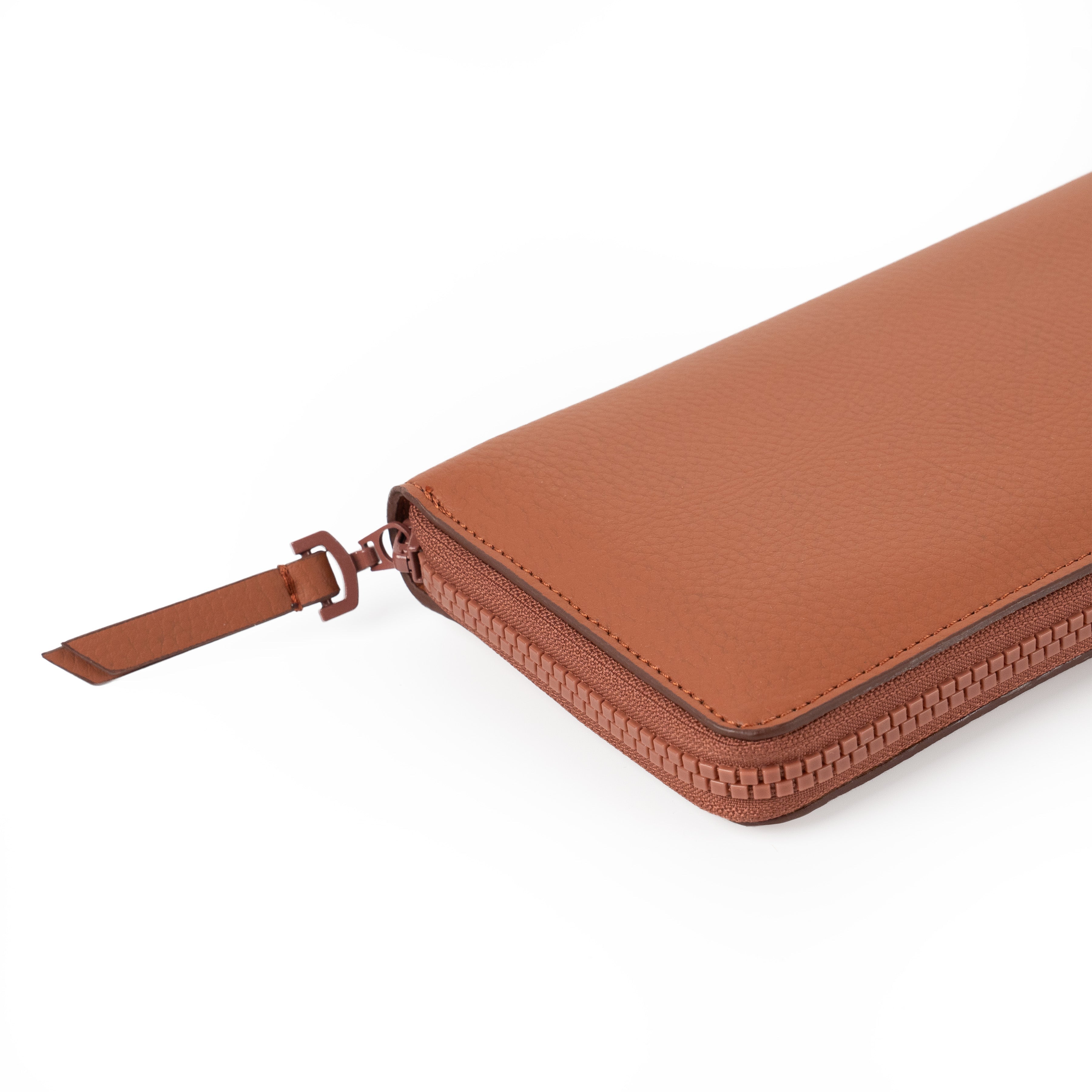 Durable vegan leather Pack'n Travel terracotta jewellery wallet crafted for secure travels.