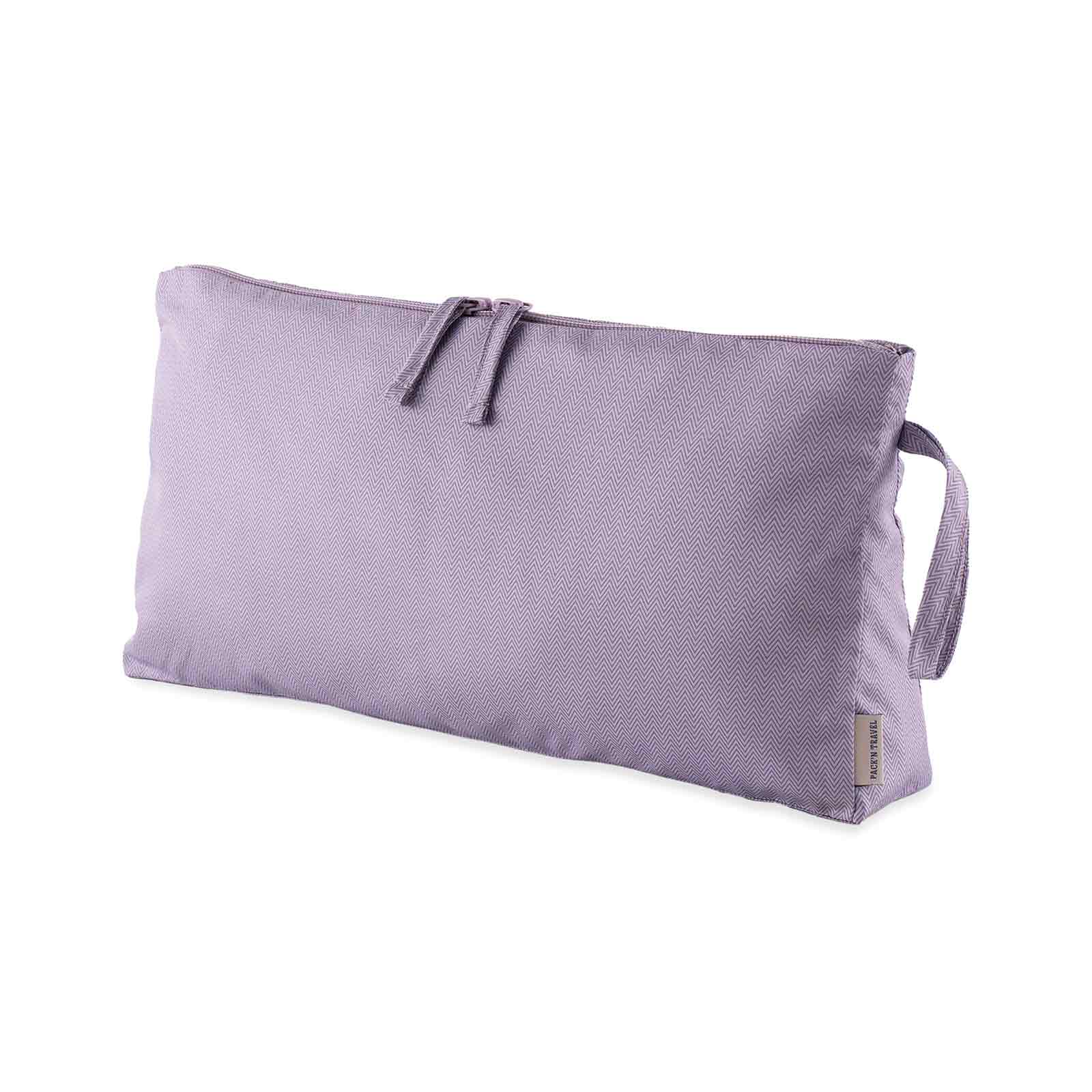 Durable purple vegan leather luggage organiser ideal for frequent travel use.