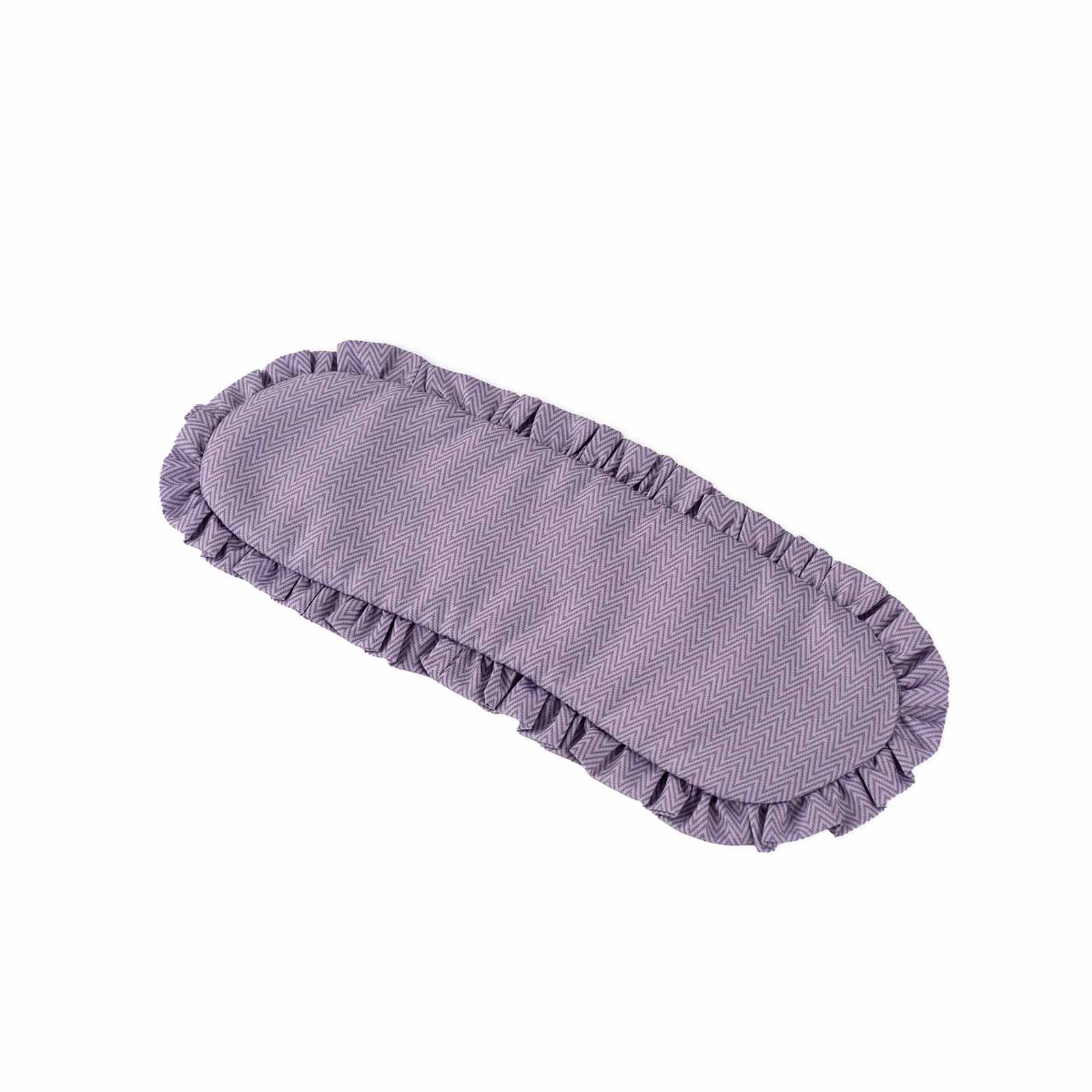 Elegant purple vegan leather sleep mask with a plush and gentle finish for comfort.