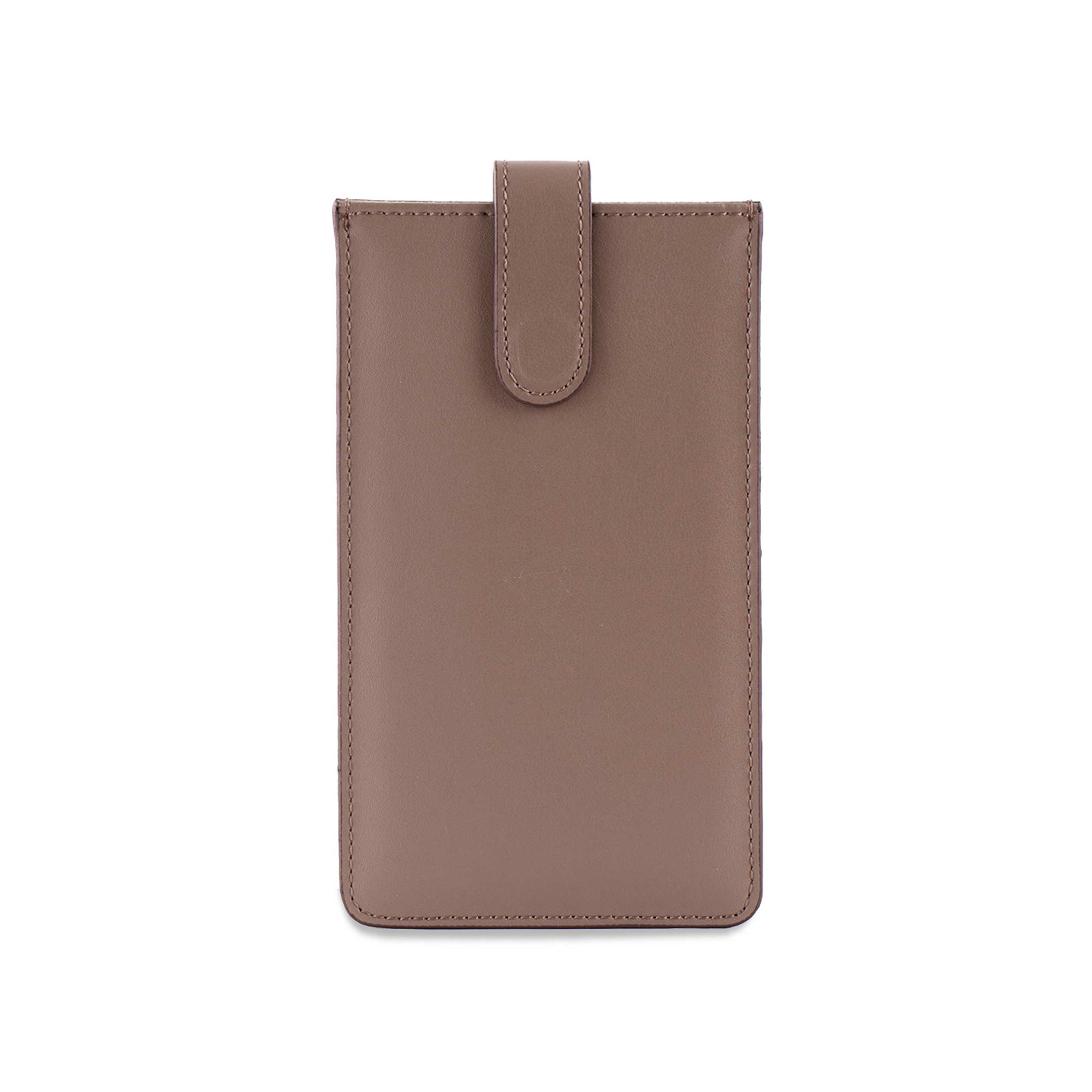 Luxury beige vegan leather glasses case with elegant and practical design.