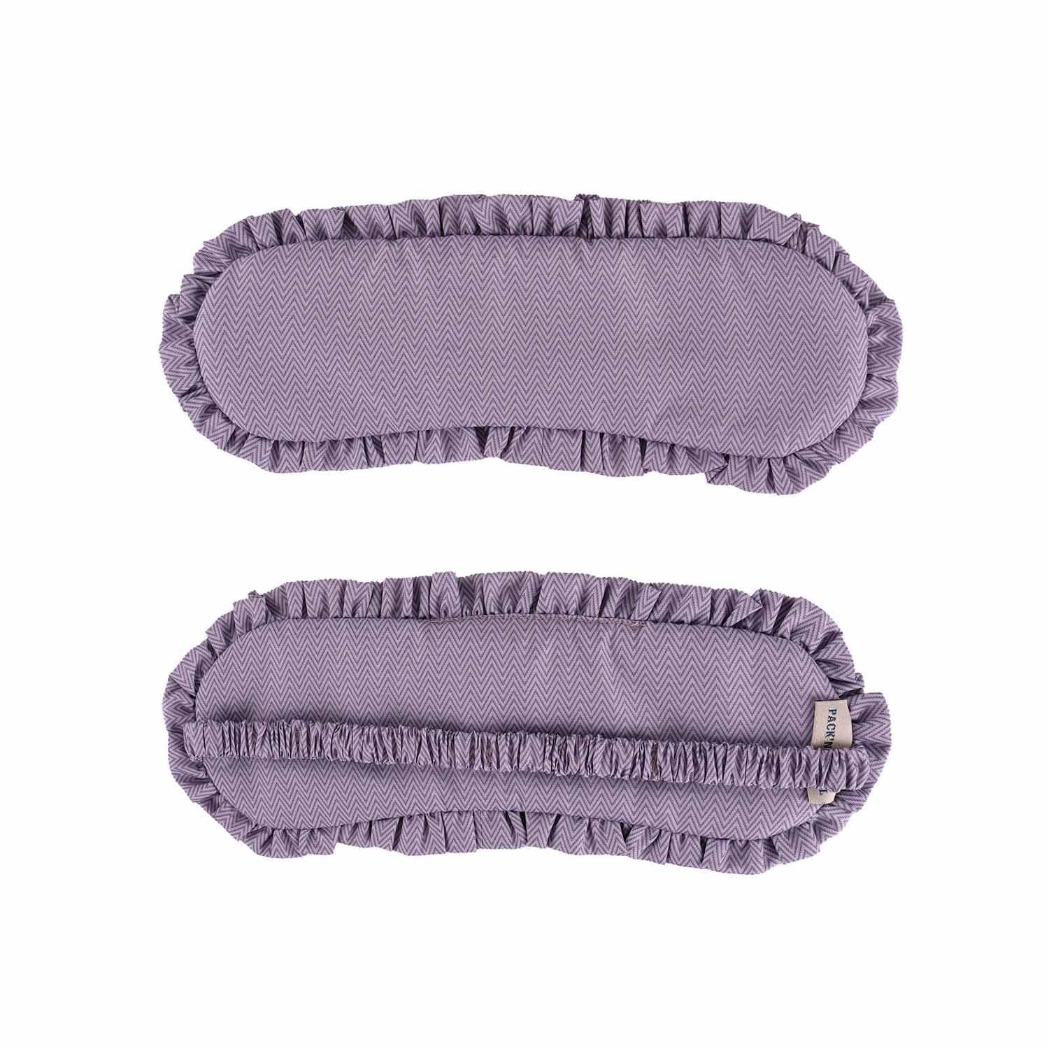 Luxury purple vegan leather sleep mask designed for restful sleep and stylish travel.