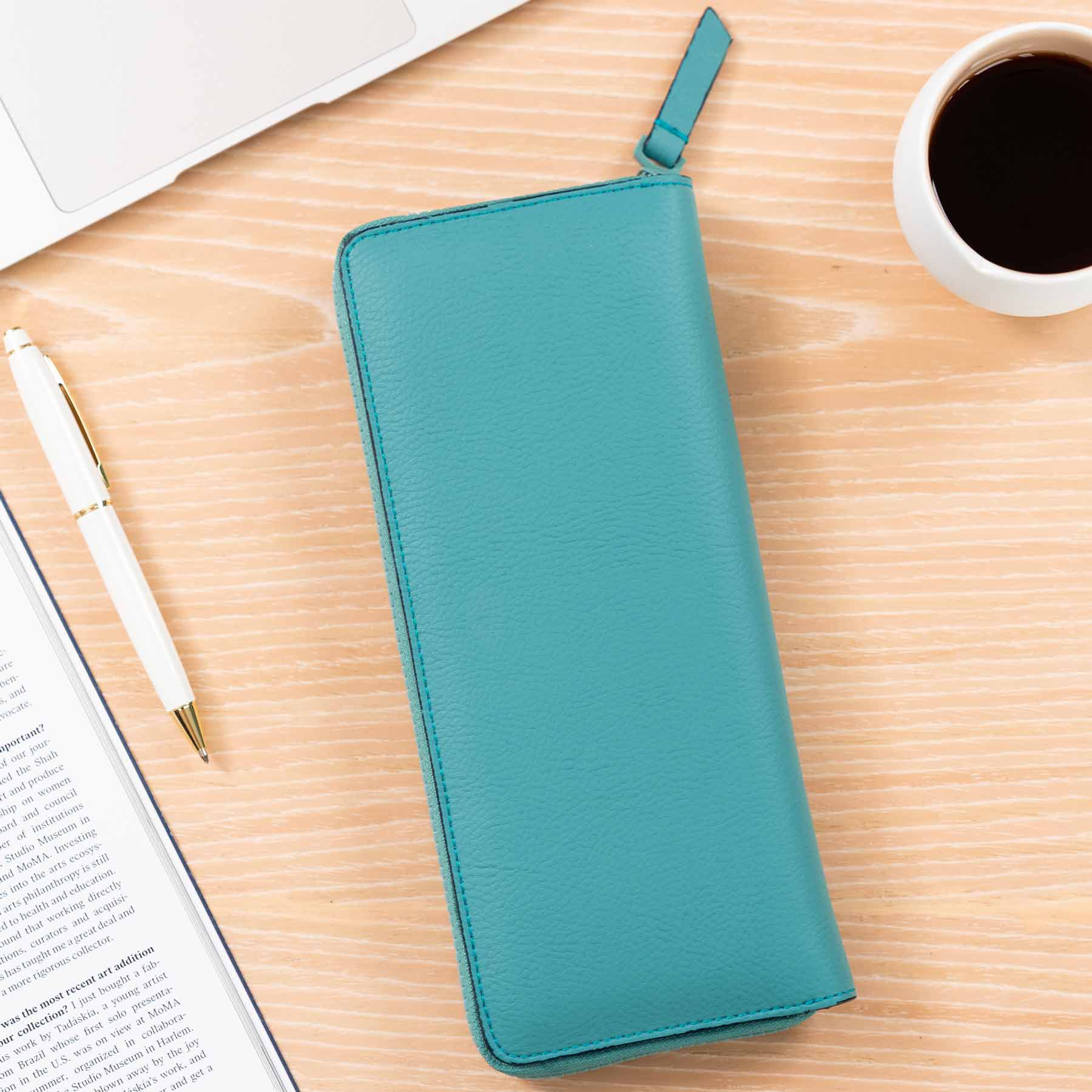 Luxury vegan leather jewellery wallet perfect for elegant accessory organization.