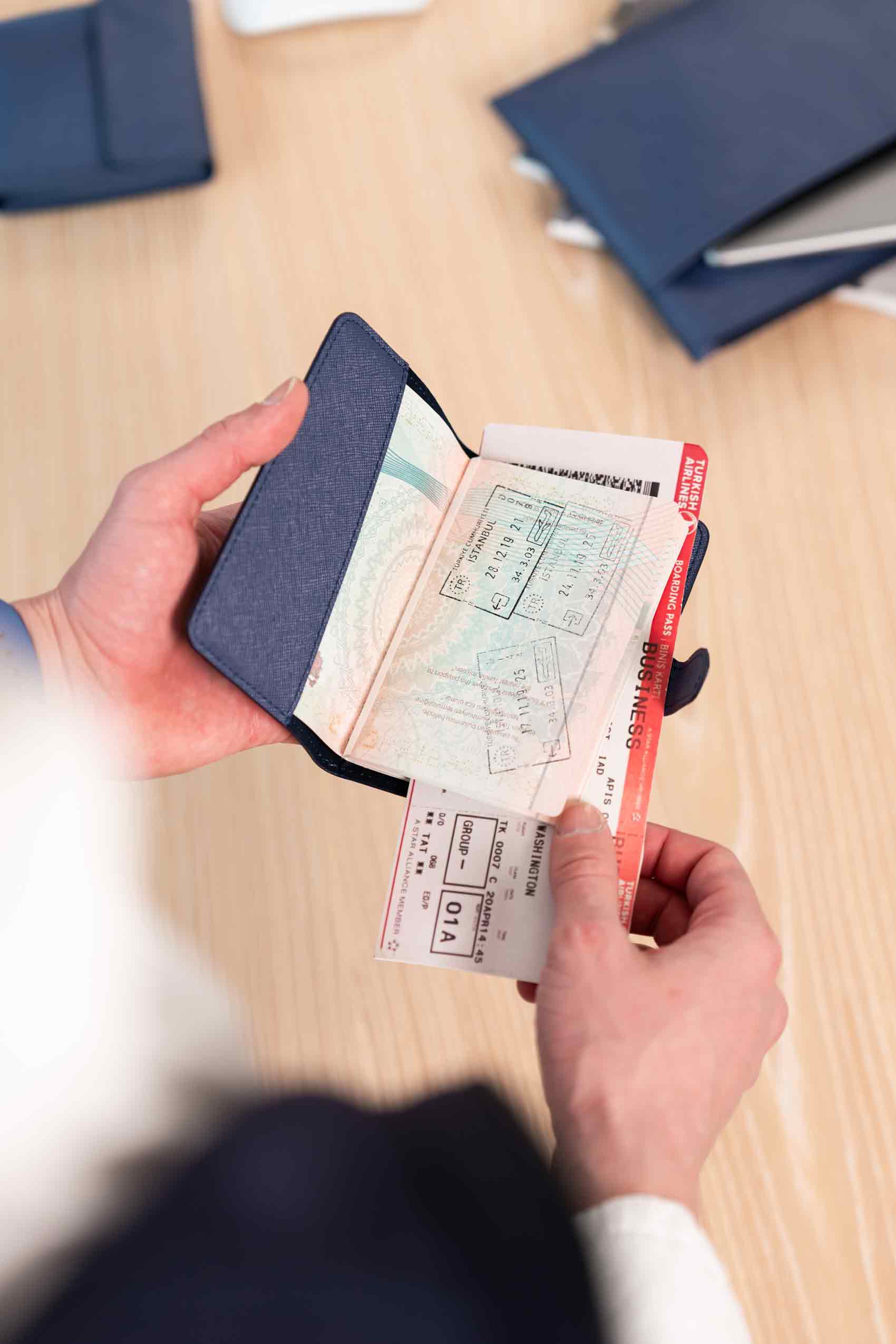 Passport Holder Dark Blue