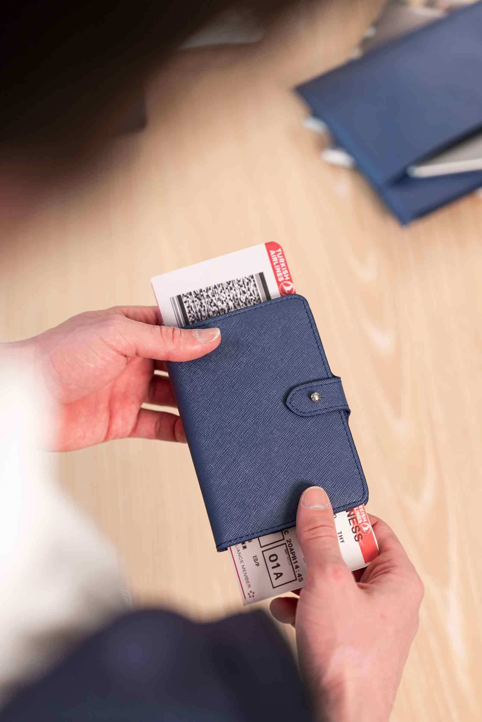 Passport Holder Dark Blue