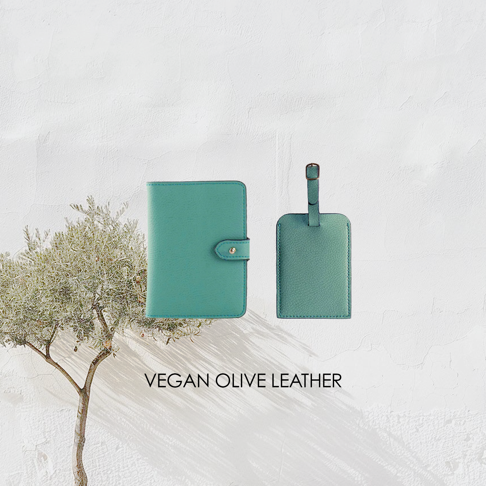 Passport Holder and Luggage Tag Turquoise