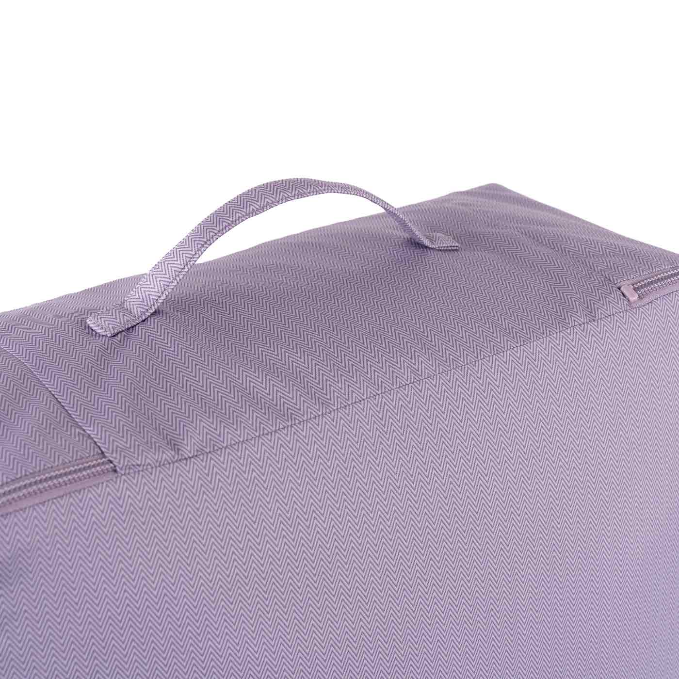 Practical purple vegan leather luggage organiser designed for easy-access storage.
