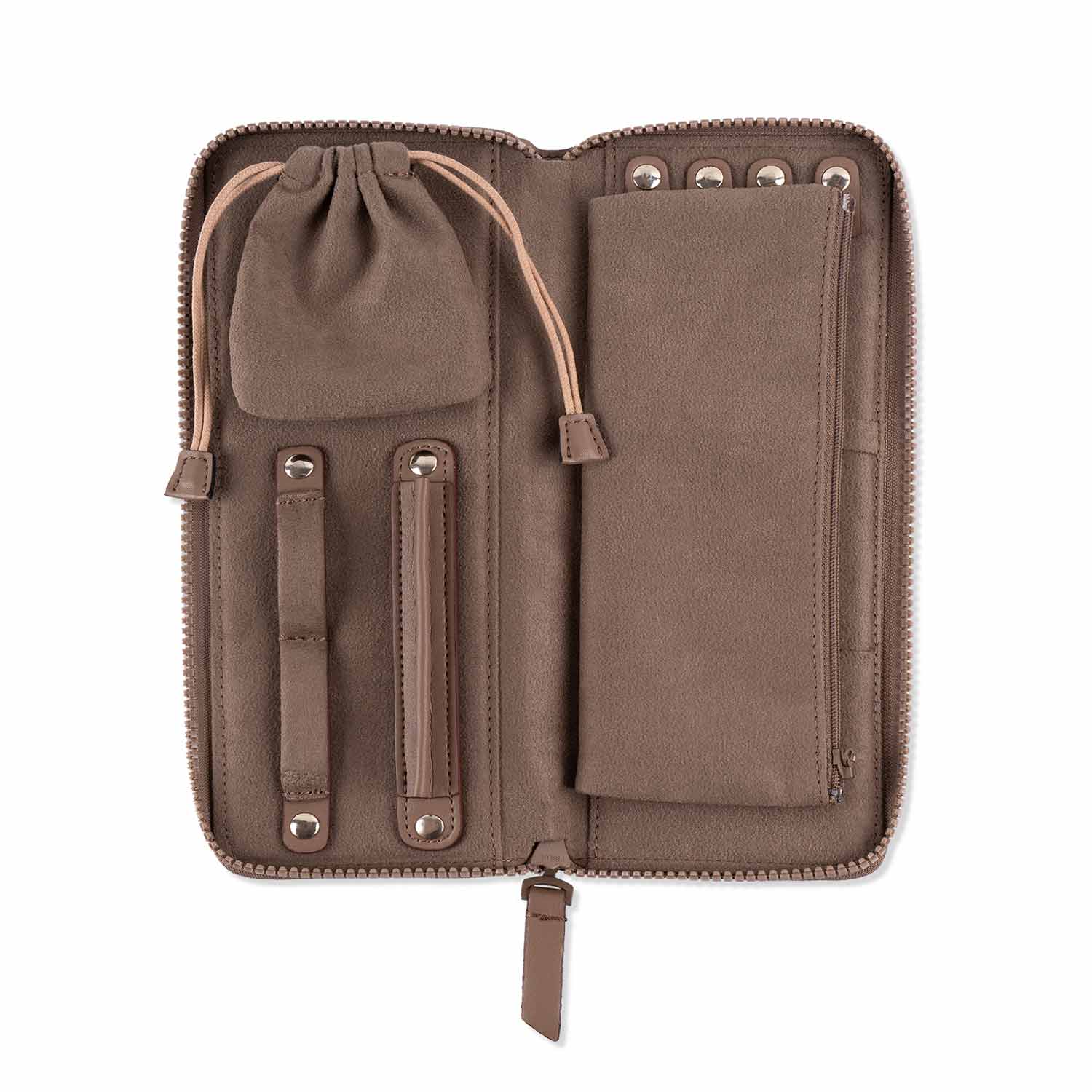 Premium vegan leather jewellery wallet offering luxury in a compact format.