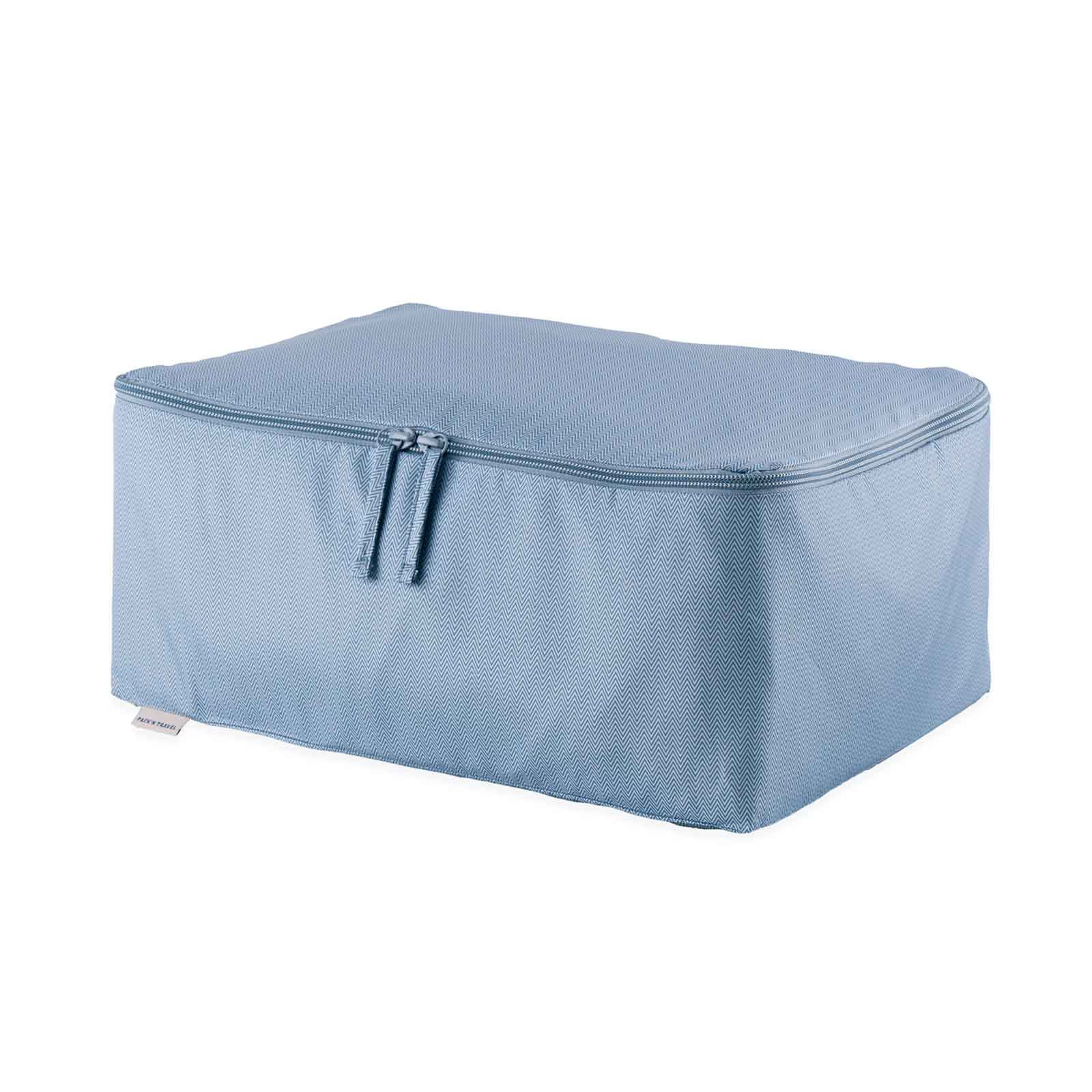Stylish blue luggage organiser designed to enhance travel organisation with elegance.