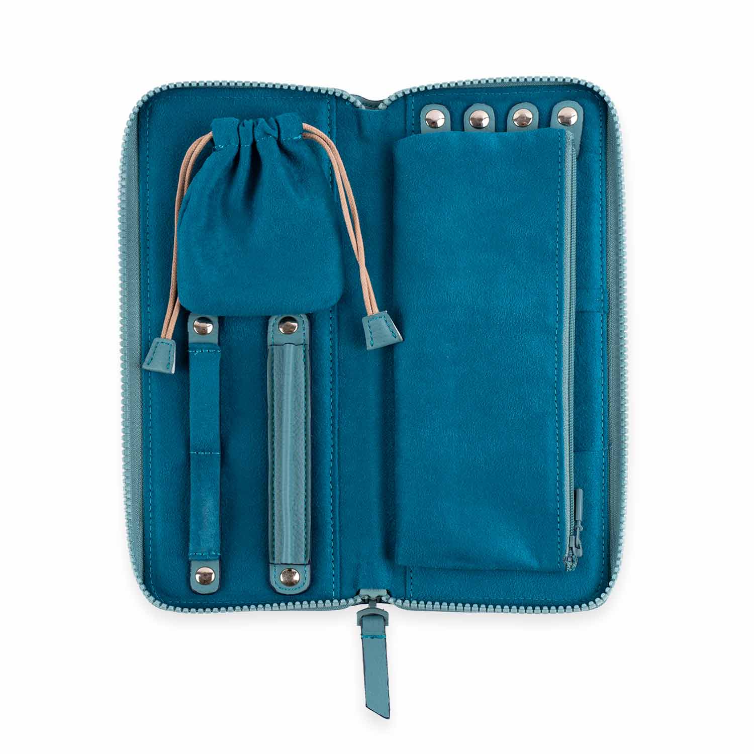 Stylish vegan leather jewellery wallet ideal for fashion-forward organization.