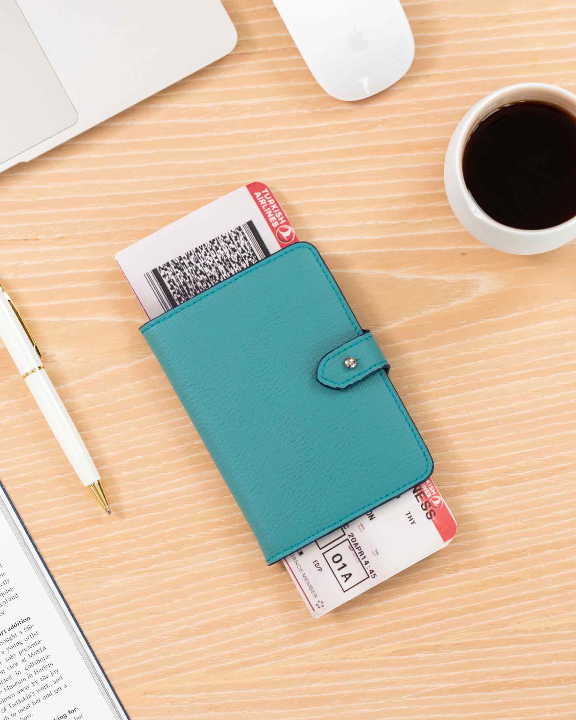 Passport Holder Turquoise