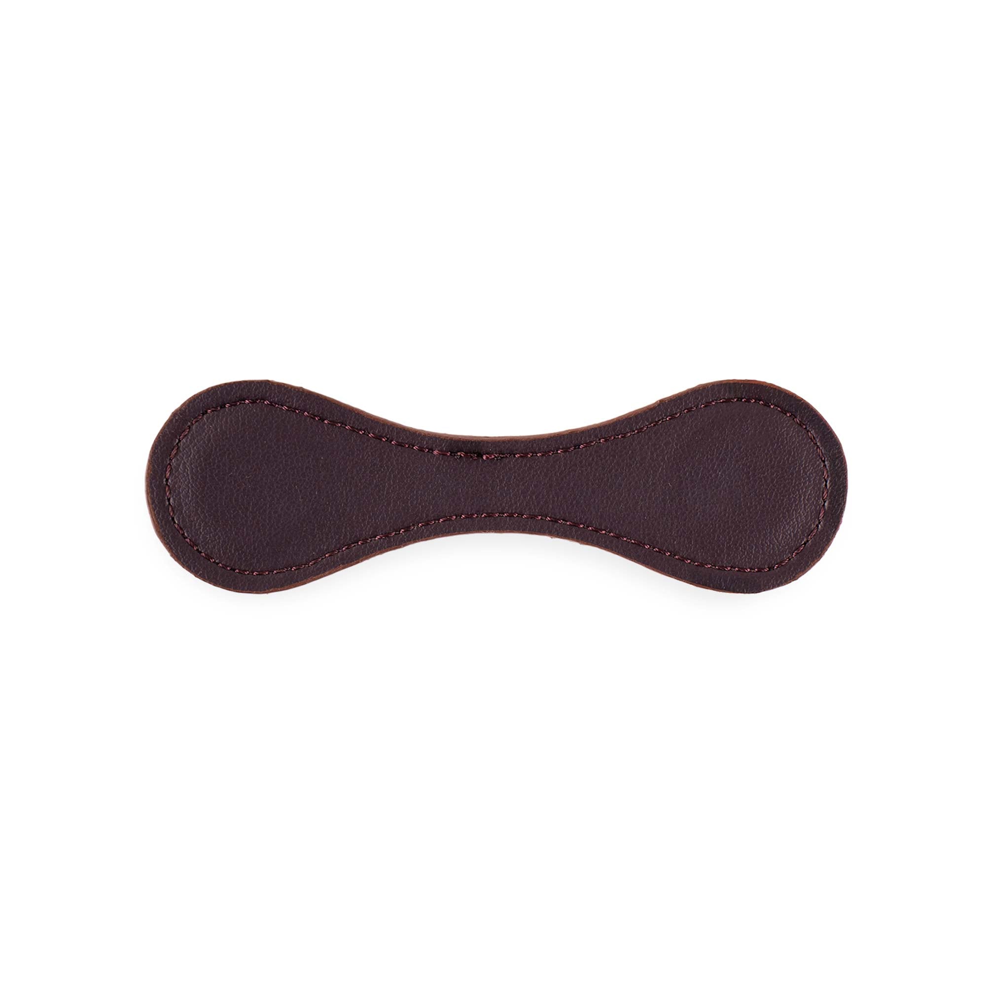 Useful deep plum vegan leather cable tie, designed for eco-friendly organisation needs.
