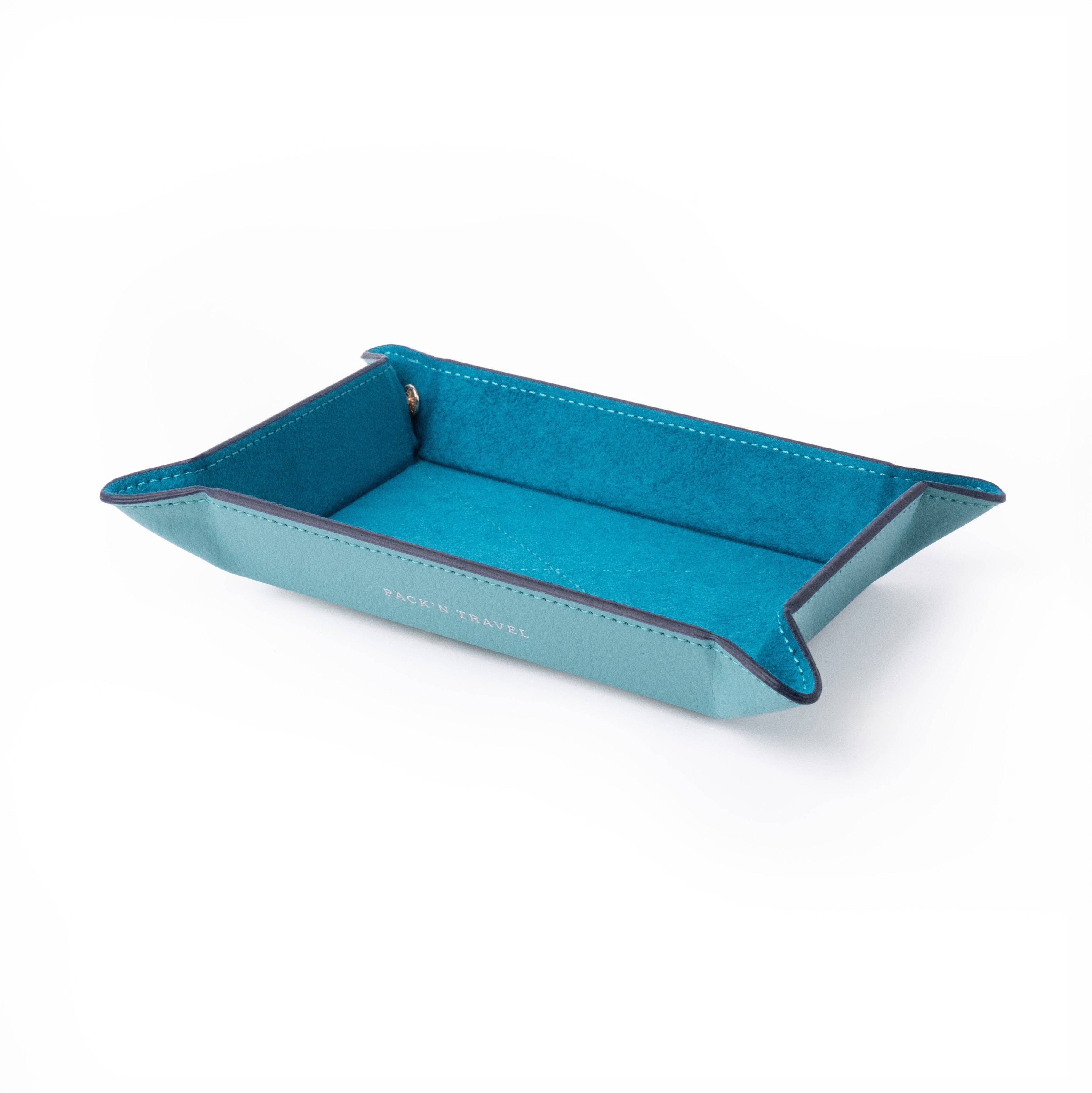 Leather Tray Turquoise