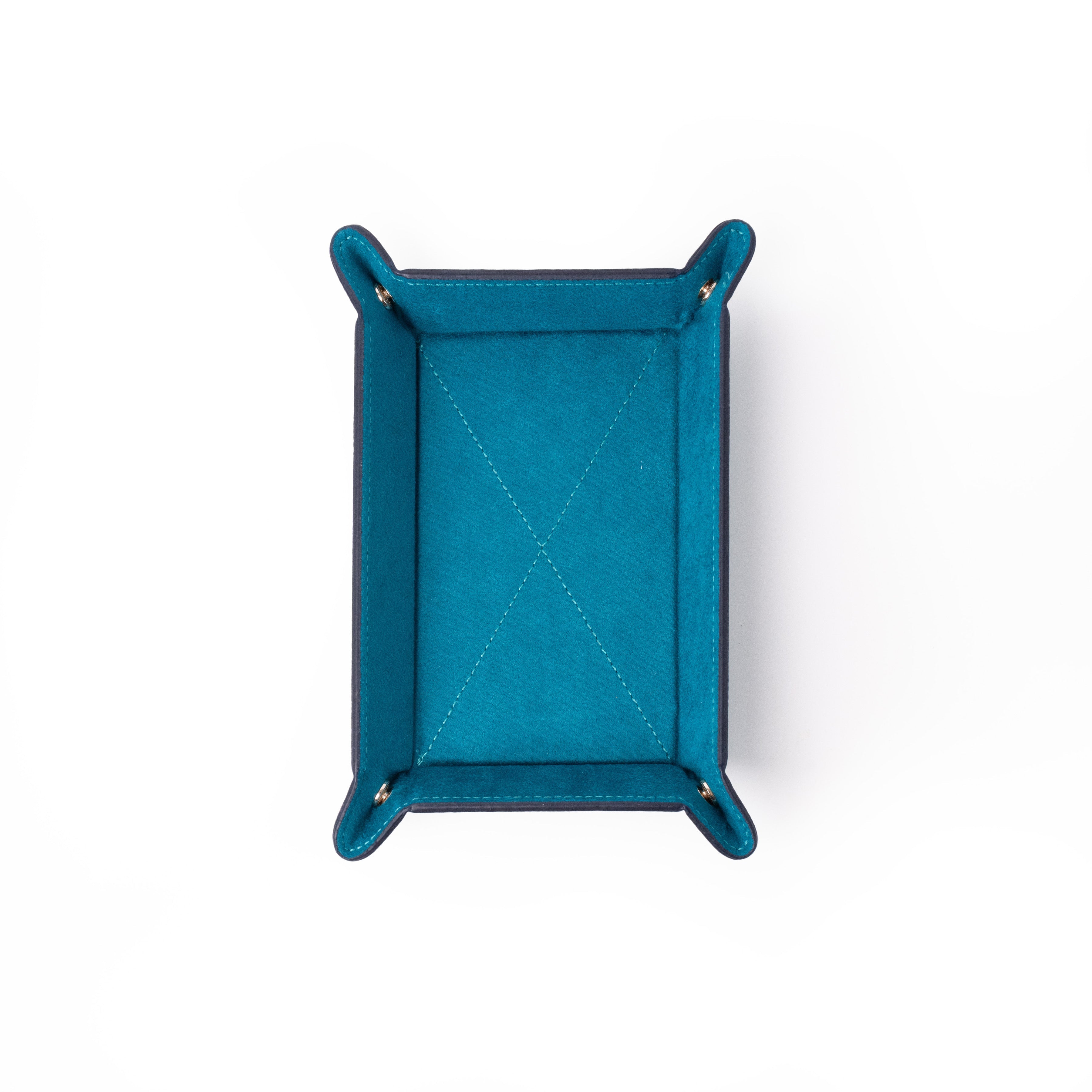 Leather Tray Turquoise