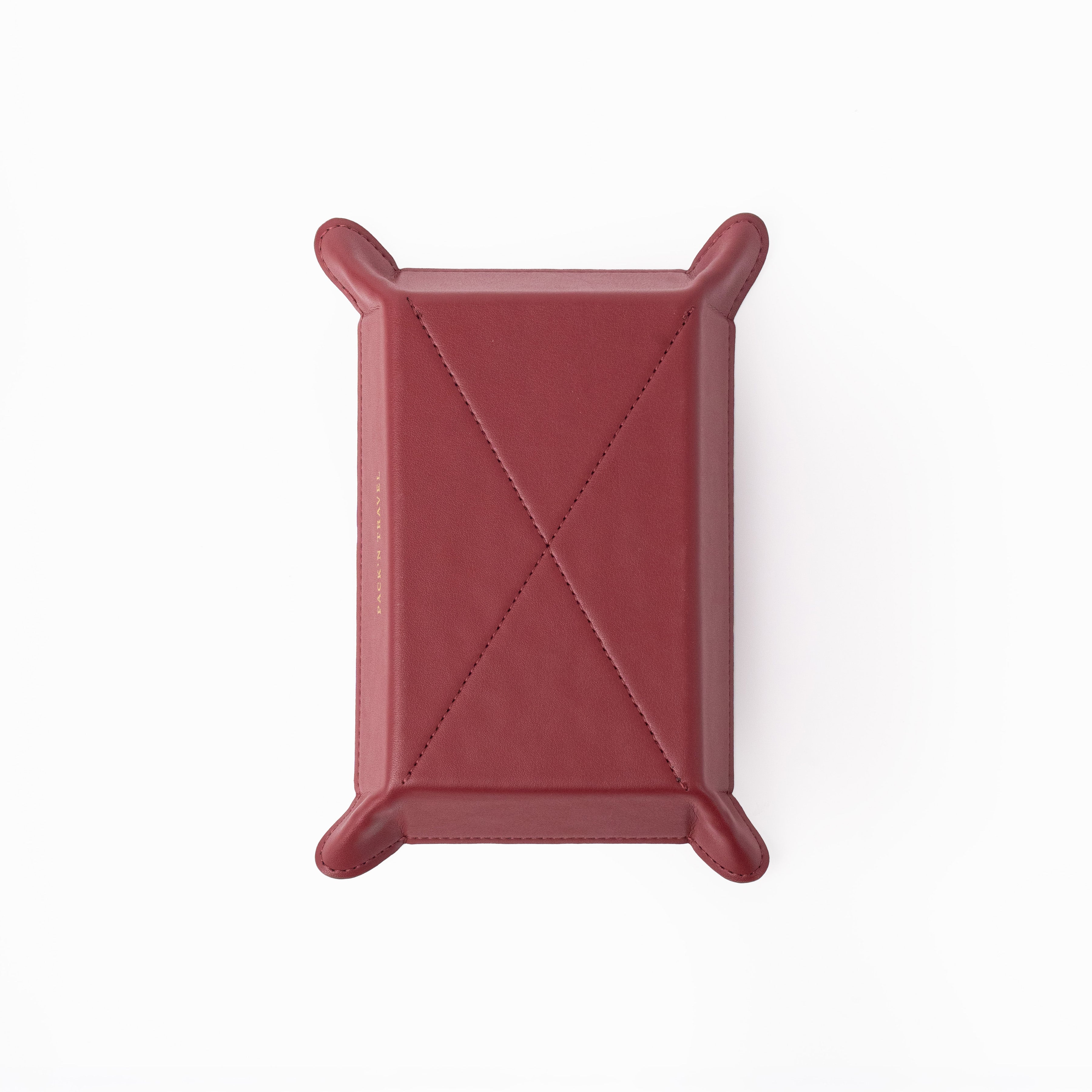 Leather Tray Cherry Red
