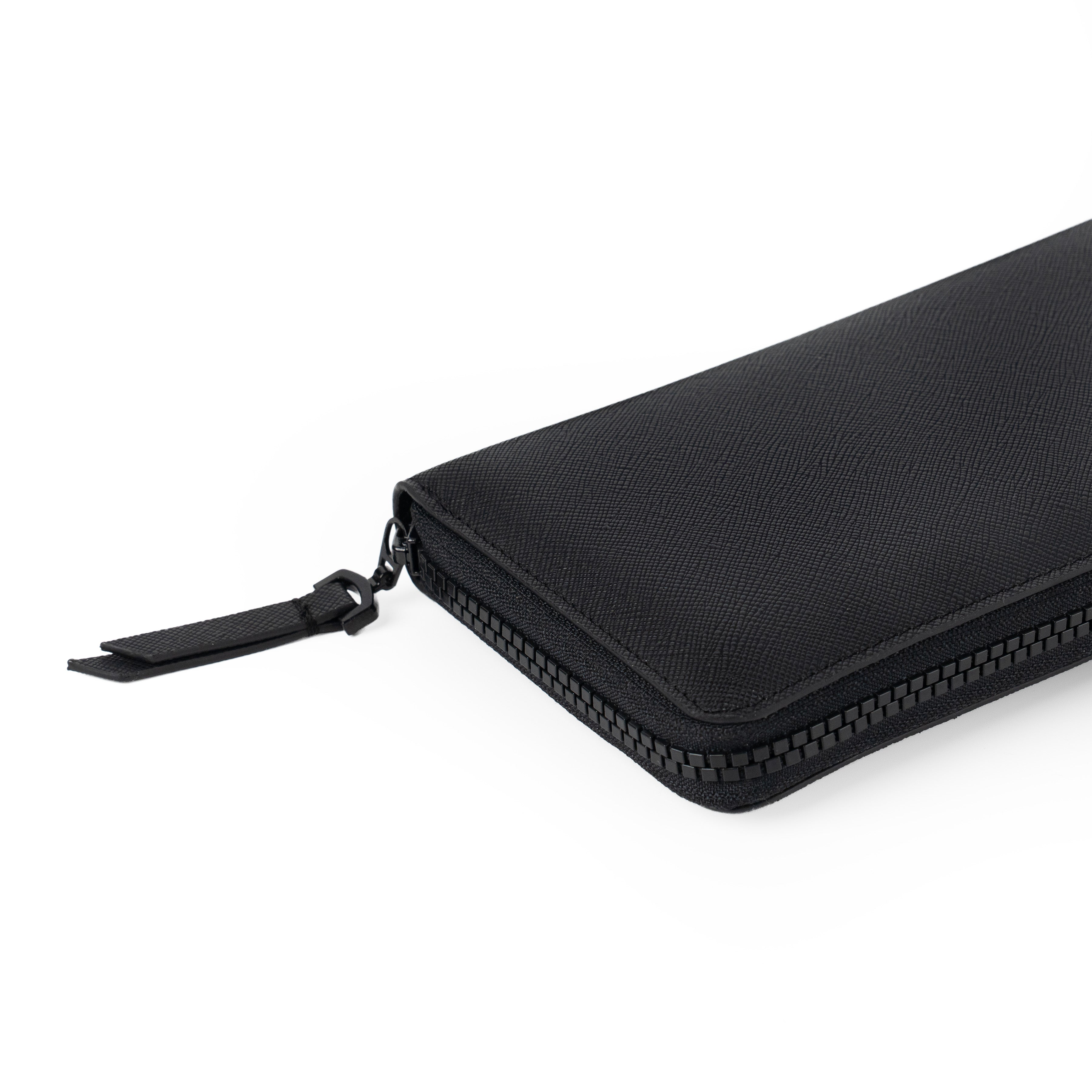 Durable vegan leather Pack'n Travel black jewellery wallet crafted for secure travels.