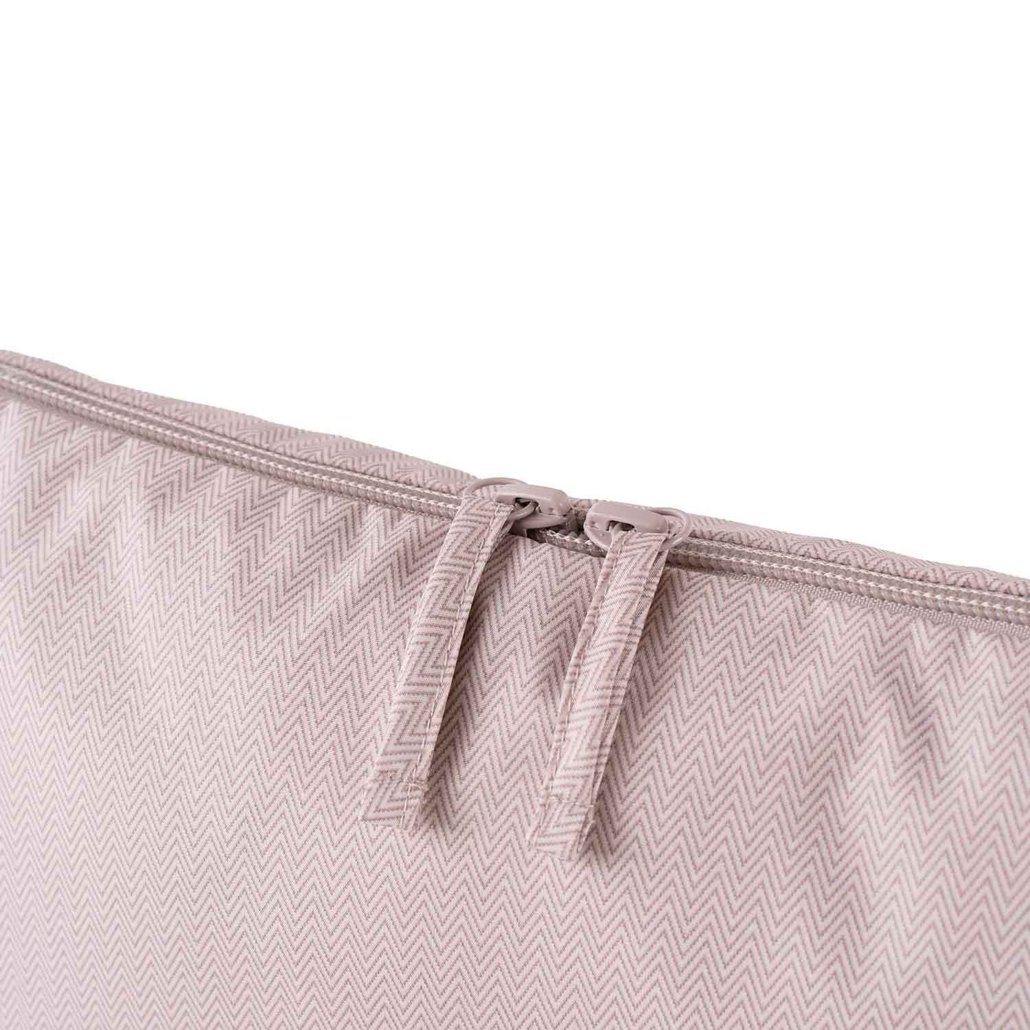 Luxury beige luggage organiser with refined craftsmanship for elegant travel organisation.
