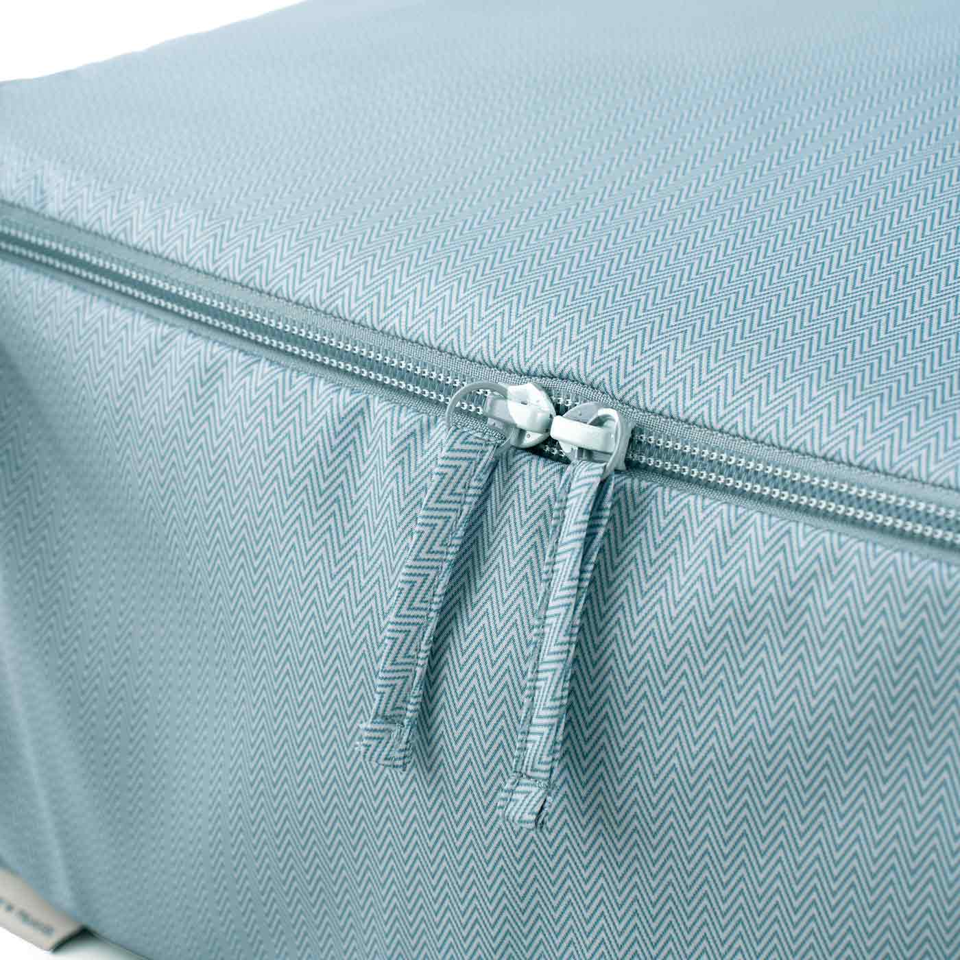 Practical green vegan leather luggage organiser keeps essentials neat and accessible.