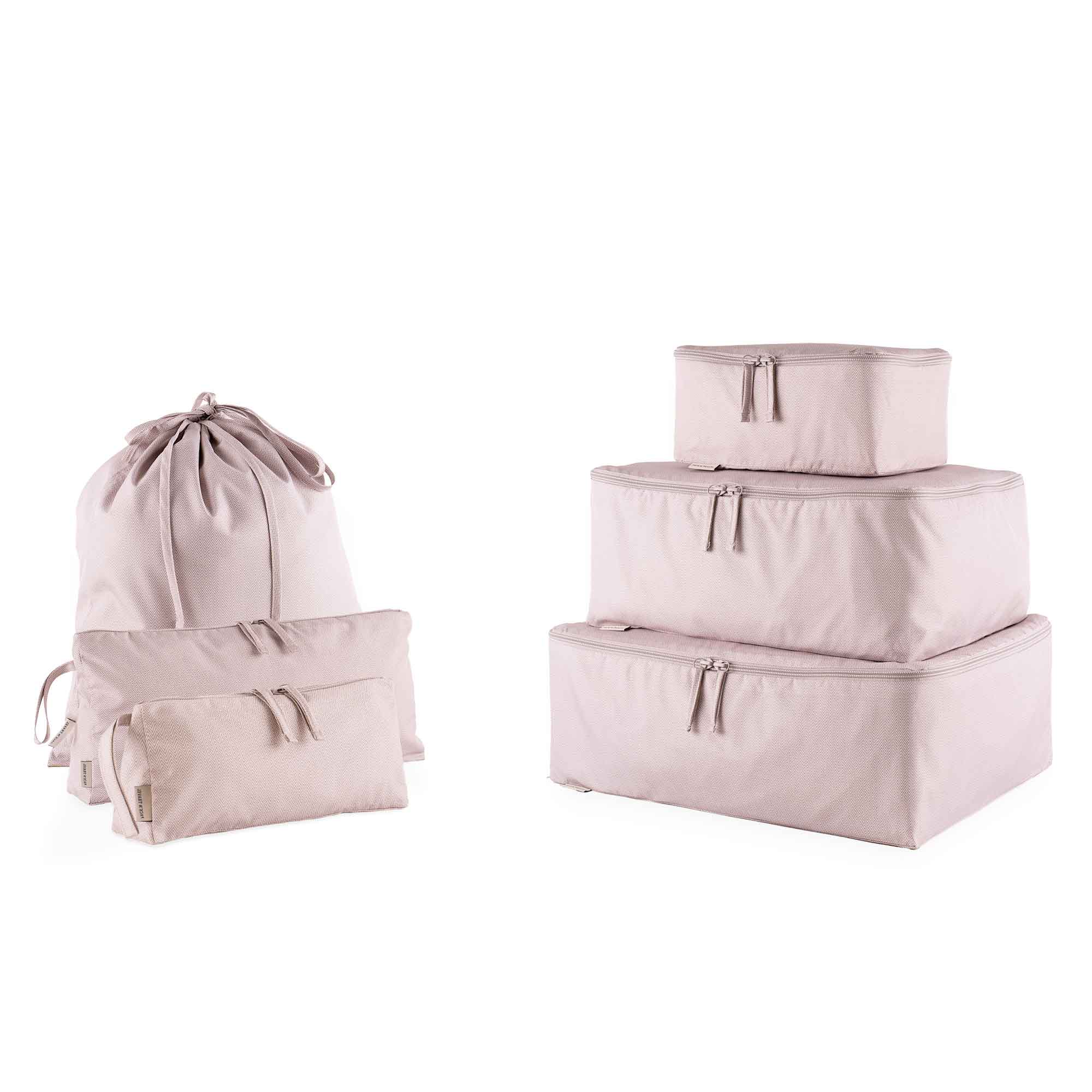 Stylish beige vegan leather luggage organiser for travellers seeking elegance and function.