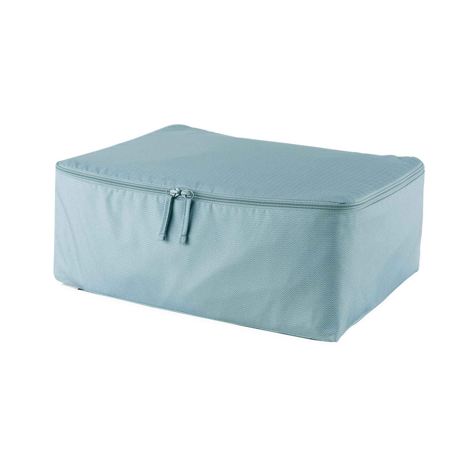 Stylish vegan leather luggage organiser in green for chic, clutter free packing.